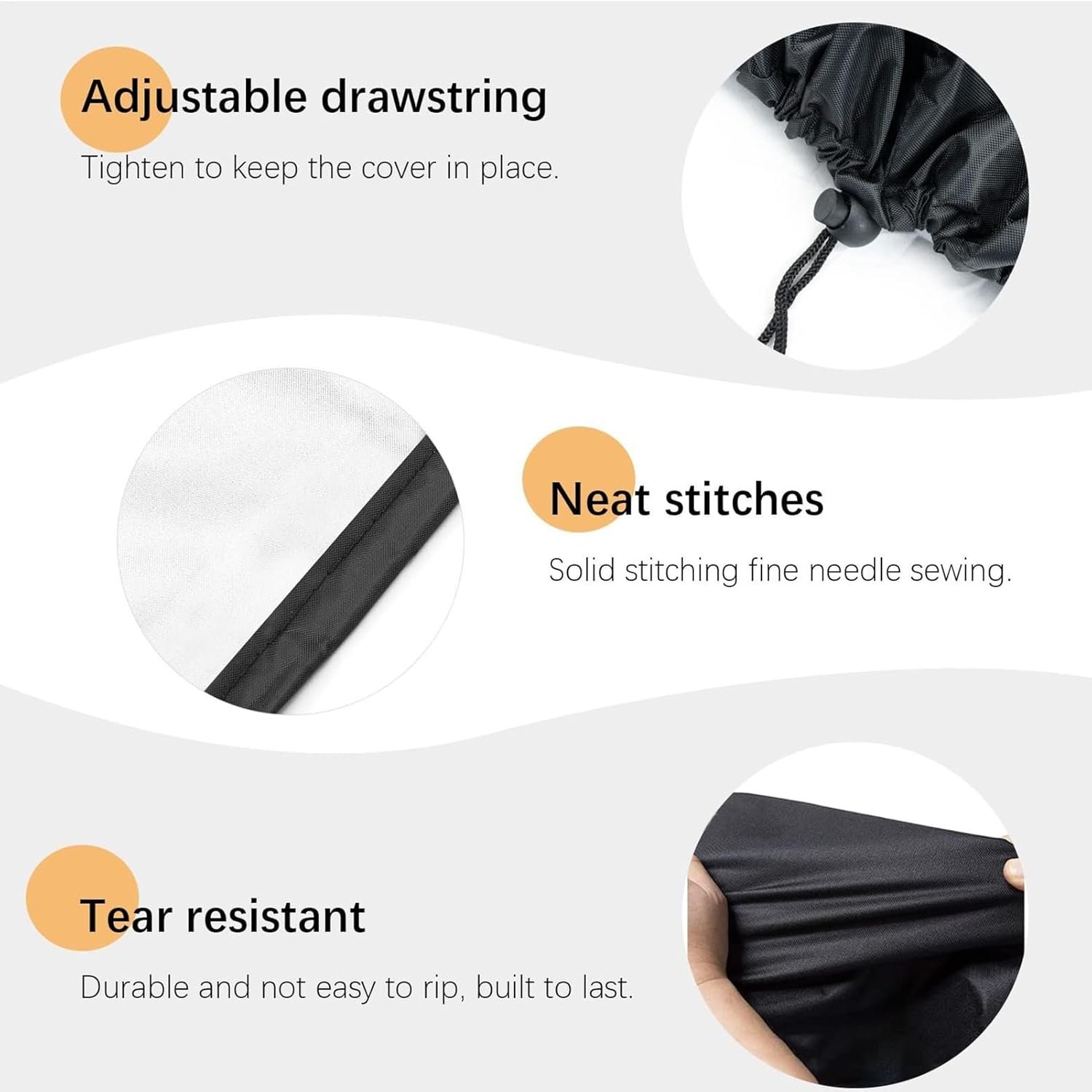 S-DEAL 屋外防水エクササイズ バイク カバー - 420D フィットネス バイク カバー |防塵防風ガード 調節可能なストラップ付き マウンテンバイク ロードバイク オートバイ用 - 이미지 7