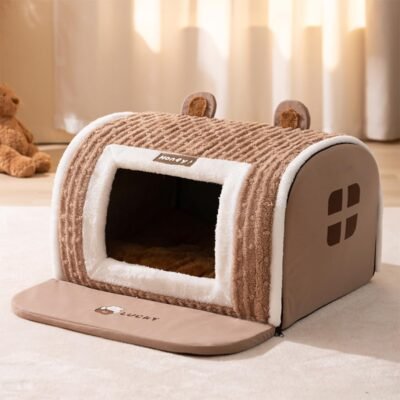 犬ベッド ペット用品 洗える 猫ベッド キャットハウス ペットベッド ペットハウス 冬用 ドーム型 暖かい 取り外し可能 ふわふわ ふわふわ 滑り止め 寒さ対策 室内用