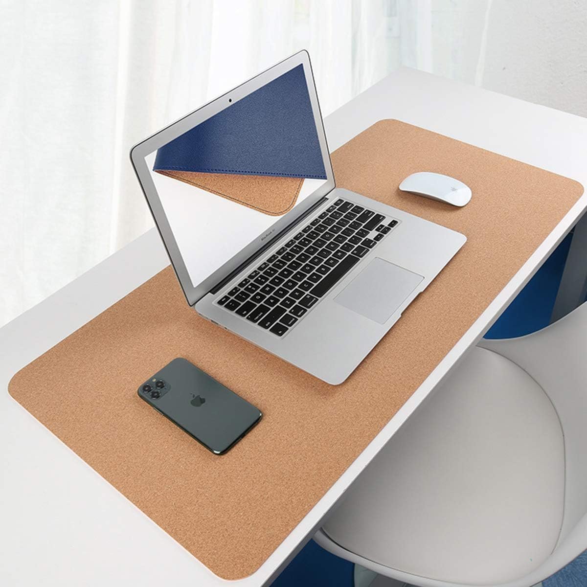 マウスパッド L 90*45cm ゲーミングデスクマット 両面レザーテーブルマット オフィス おしゃれ 防水 滑り止め 耐久性 17.71"*35.43" - 이미지 3