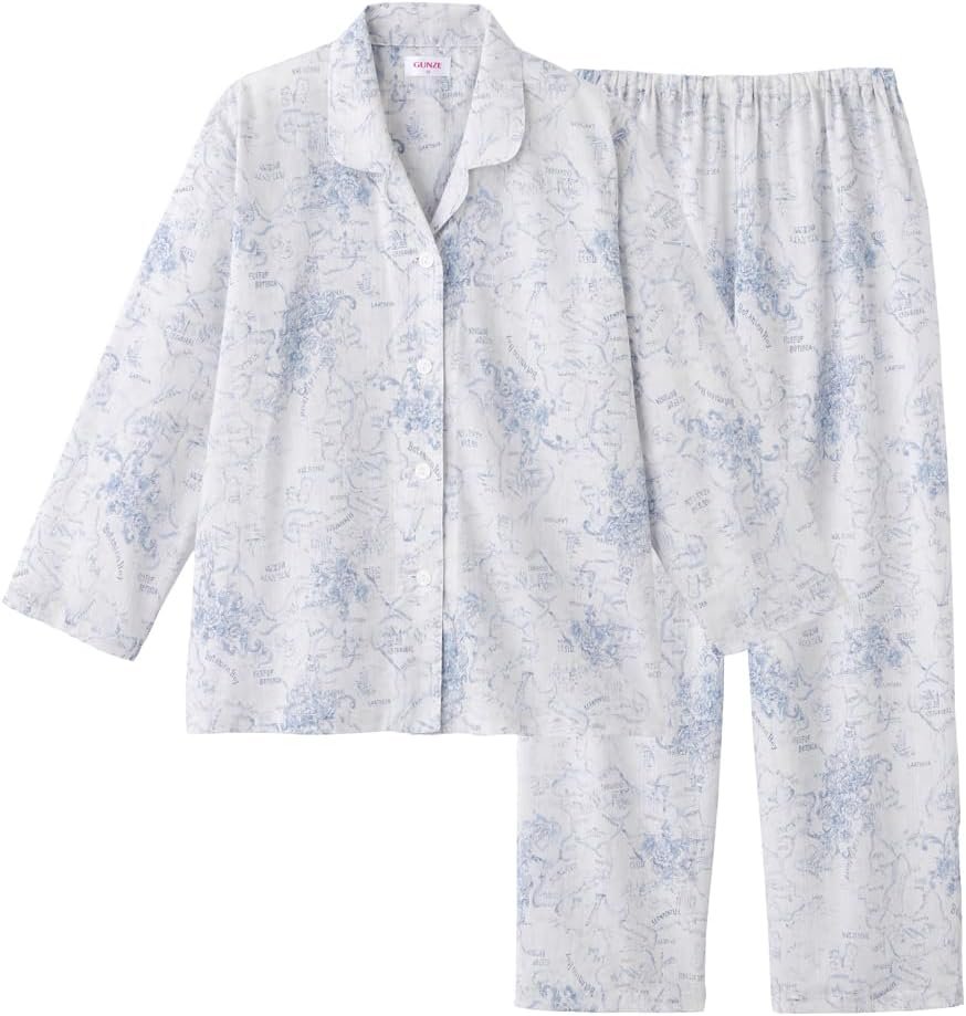 グンゼ(GUNZE) パジャマ 長袖長ズボン(袖・足口ゴム穴あり) 吸汗速乾 エコ ツインレット歯ブラシ 日本製 レディース