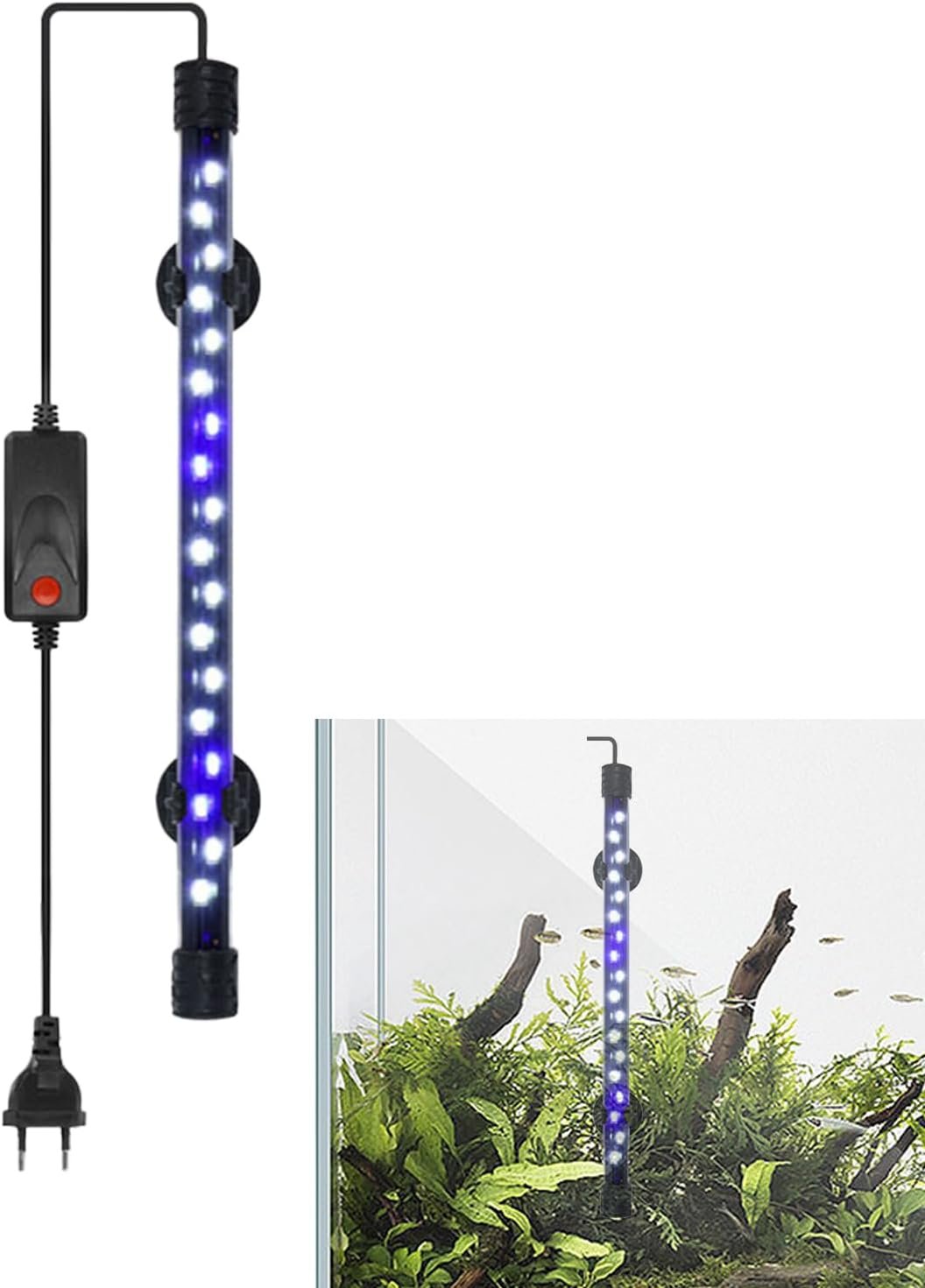 水中LEDストリップ水族館照明、水族館ライト | LED水族館ライトバー | 水族館の水槽用水槽アクセサリー、水中装飾、LEDライトバースティック - 이미지 8