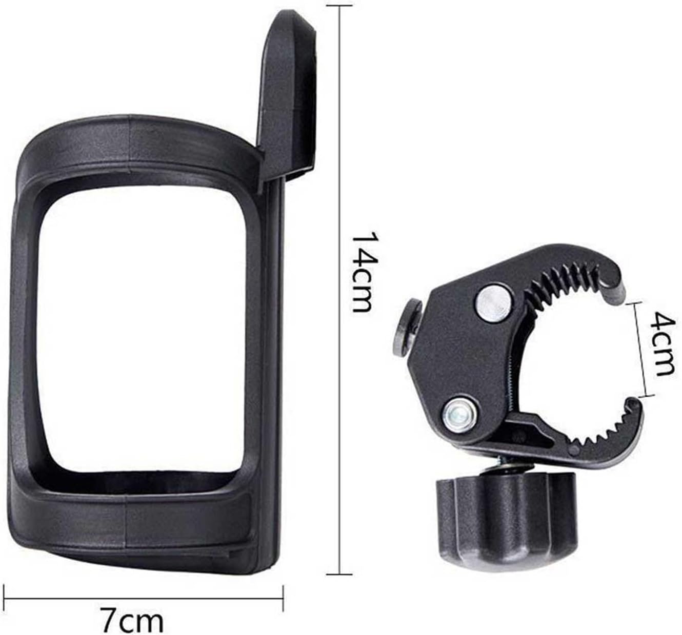 ベビーカーカップホルダー カップホルダー ユニバーサルベビーカーカップホルダー 調節可能なベビーカーボトル オーガナイザー自転車トロリー歩行器と車椅子用 - 이미지 4