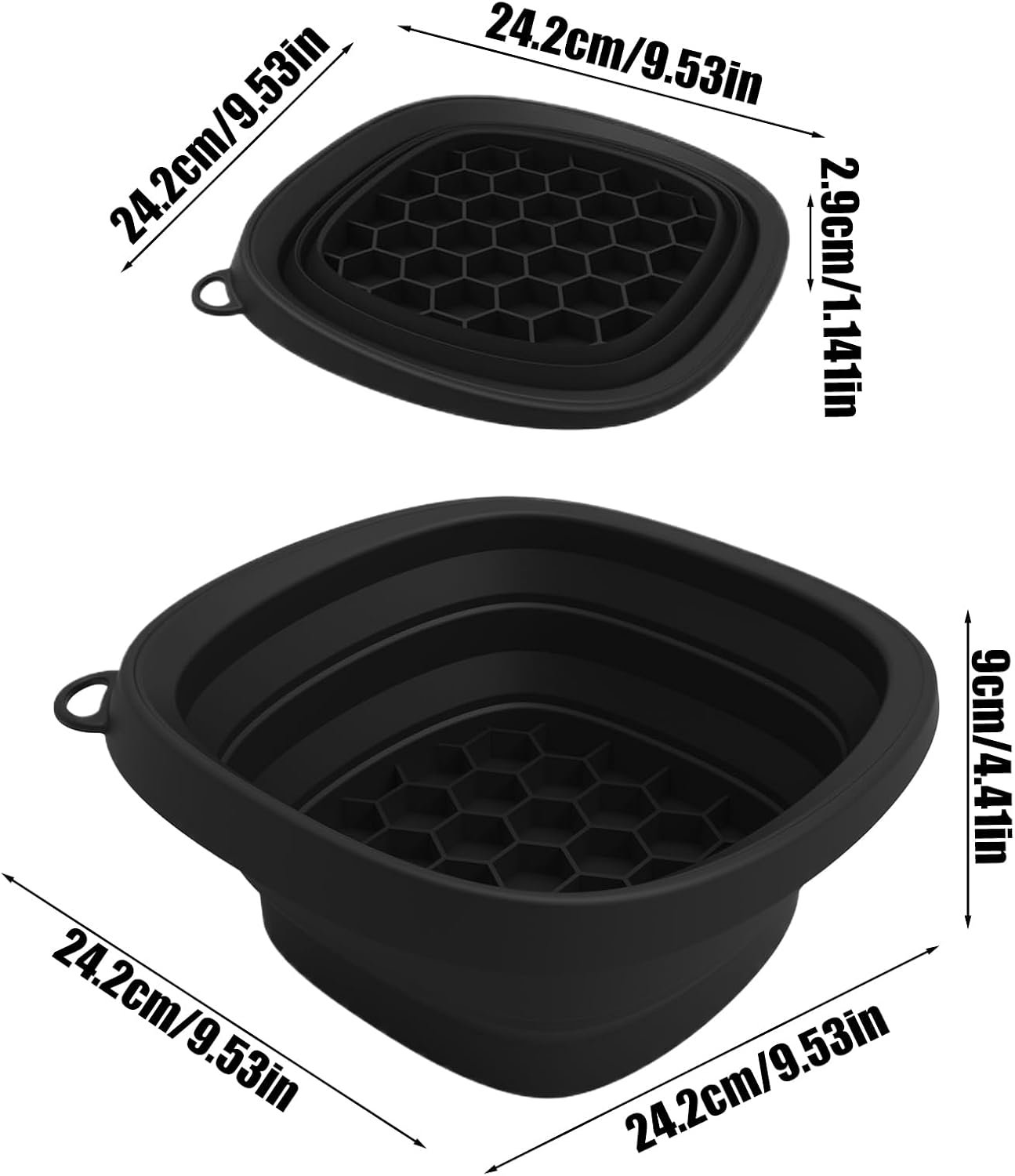 折りたたみ式の洗浄 - ポータブルウォッシュボウル地|旅行盆地キャンプシンク|シリコンフェイスボウル|フェイシャルマスク用の旅行に優しいミキシングボウル、スキンケア - 이미지 7