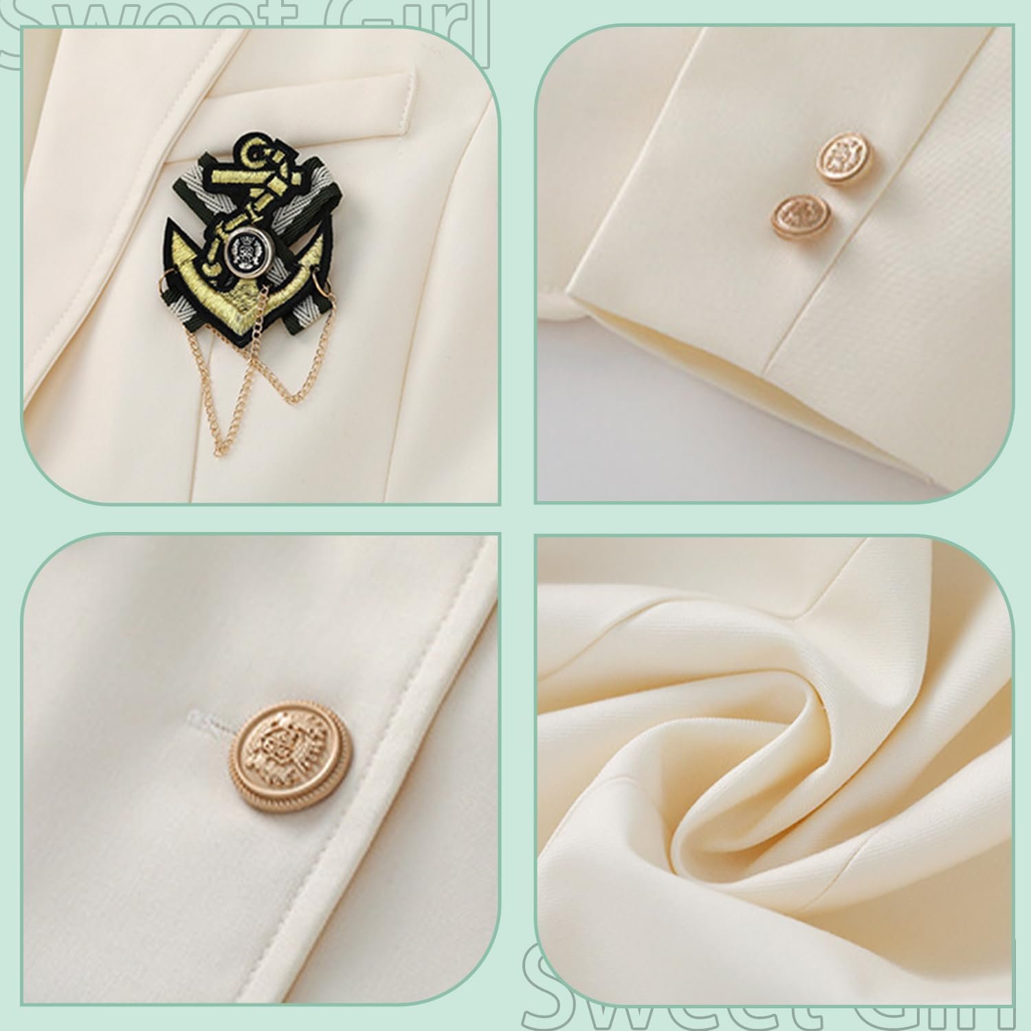 mocoly スクールブレザー 制服 ブレザー 女子高生 ネイビー 学生服 JK制服 女子制服 柔らかくて着心地の良い生地 高校生 学生 アウター 入学式 - 이미지 8