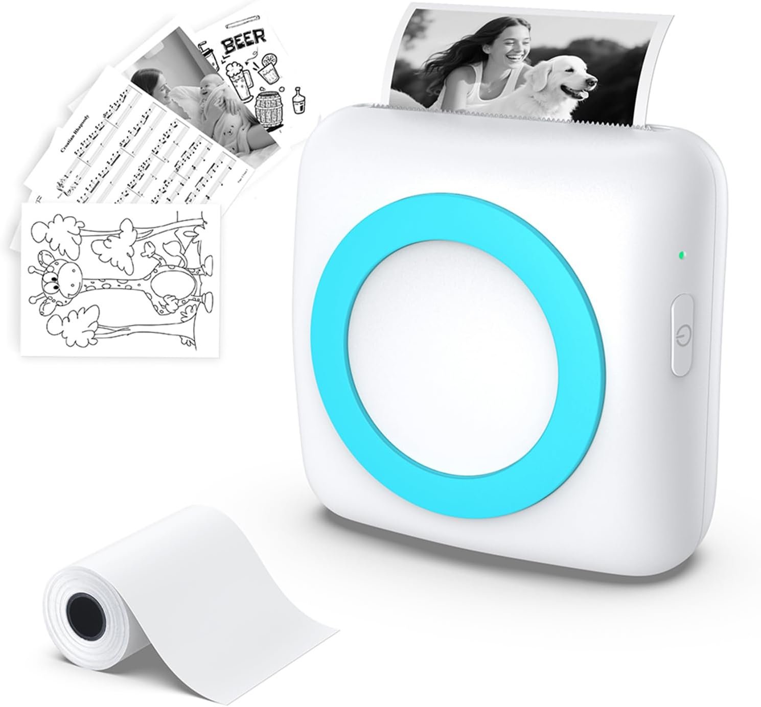 iDiskk サーマルプリンター ミニ スマホ対応 Portuple モバイルプリンター サーマルプリンター ラベルライター メモプリンター コンパクトプリンター フォトプリンター Bluetooth接続 に使える