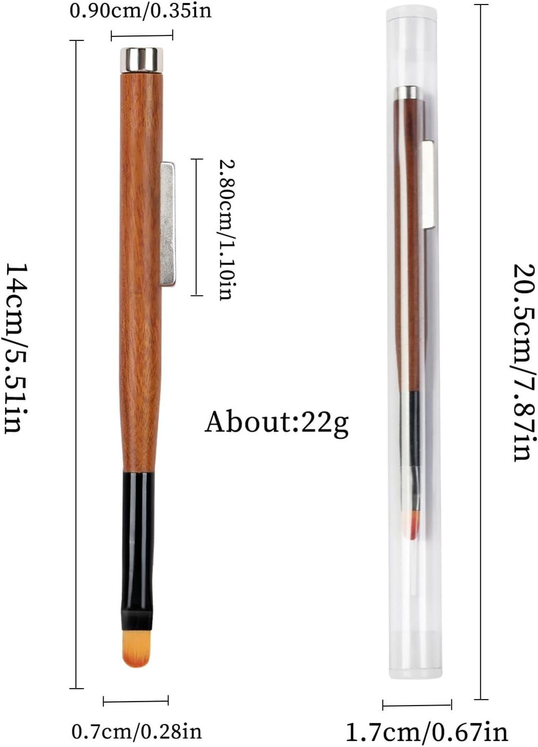 アクリル ネイル ブラシ - アクリル用途向けのプロフェッショナル ネイル アート ブラシ | Kolinsky ネイルスカルプティングツール、ネイルエクステンションブラシ、UV ジェルビルダーブラシ、マニキュア用サロングレードのネイルテックブラシ - 이미지 7