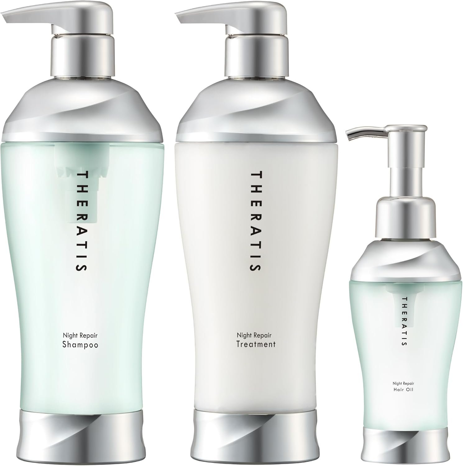 THERATIS by mixim セラティス ナイトリペア シャンプー トリートメント ヘアオイル 3点セット 『夜の眠りケア オーガニック成分配合の新うねり美容』
