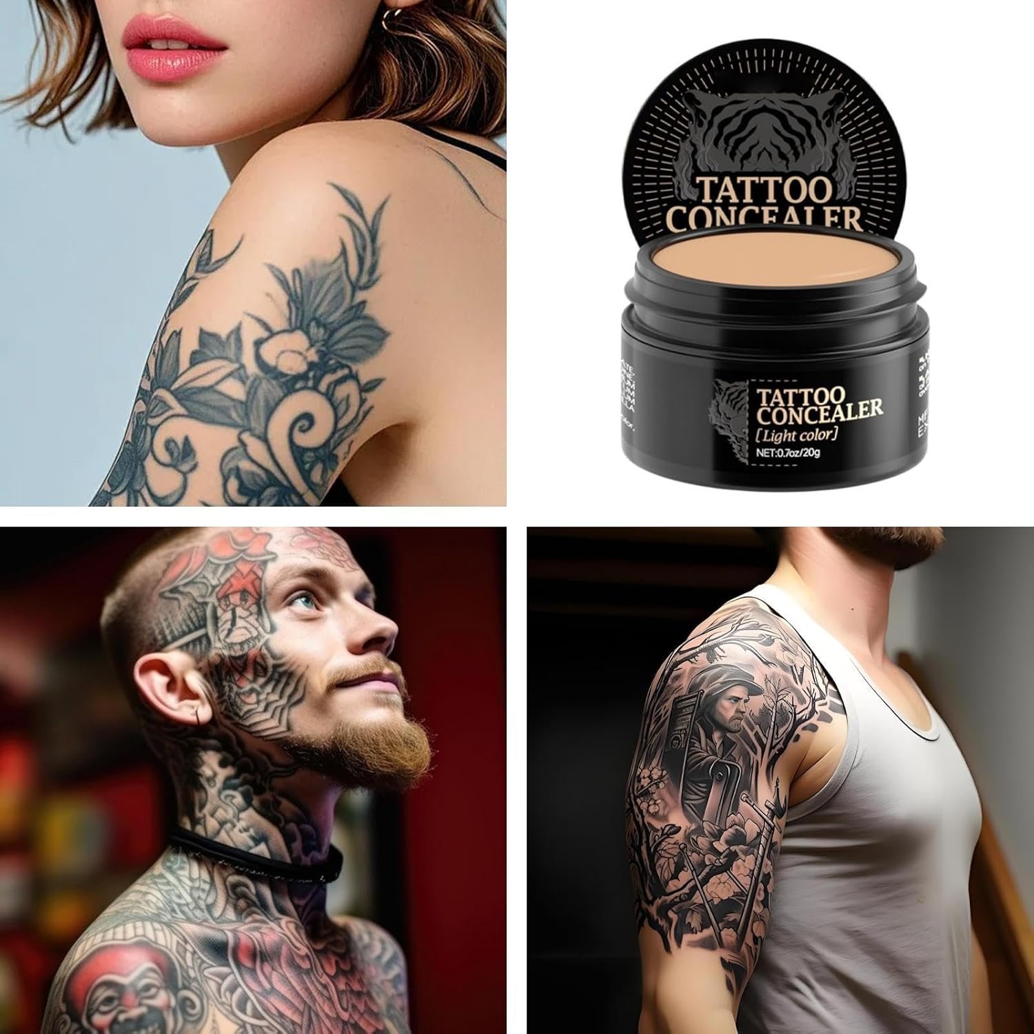 防水ボディカバー ウォータープルーフ メイクアップ 肌のマーク隠しコンシーラー - 20g 汗に強い 日常コスメ ビーチ ビジネス デート 旅行用 - 이미지 4