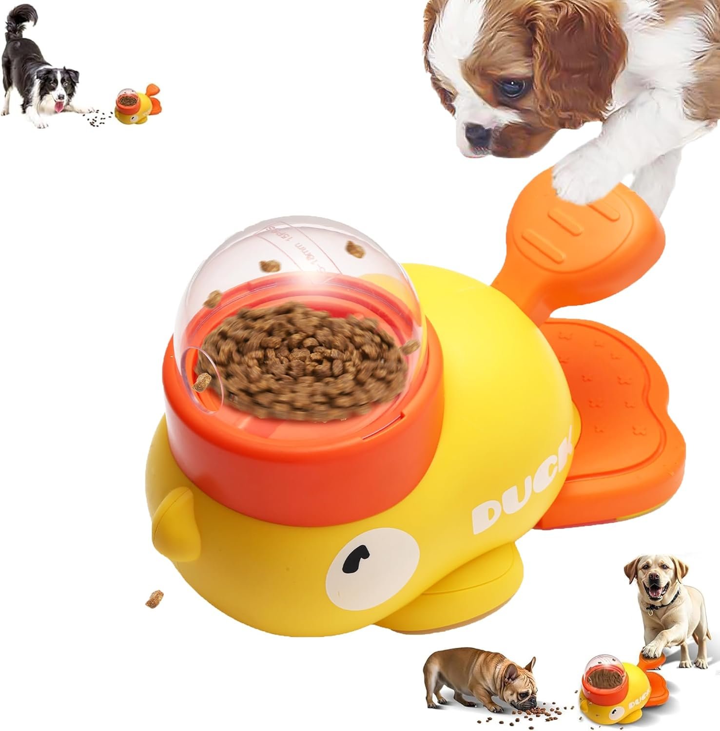 DEARING 知育玩具 犬用おもちゃ 2025年改良型 蓋3枚付き 自動給餌器 犬用知育玩具 早食い防止 一人遊び 運動不足サポート ペットのストレス軽減