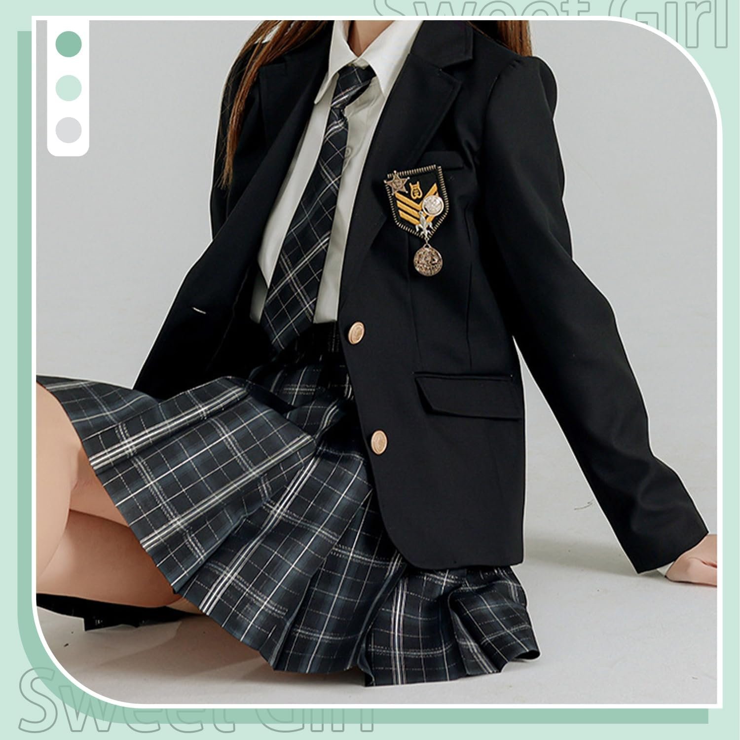 mocoly スクールブレザー 制服 ブレザー 女子高生 ネイビー 学生服 JK制服 女子制服 柔らかくて着心地の良い生地 高校生 学生 アウター 入学式 - 이미지 6