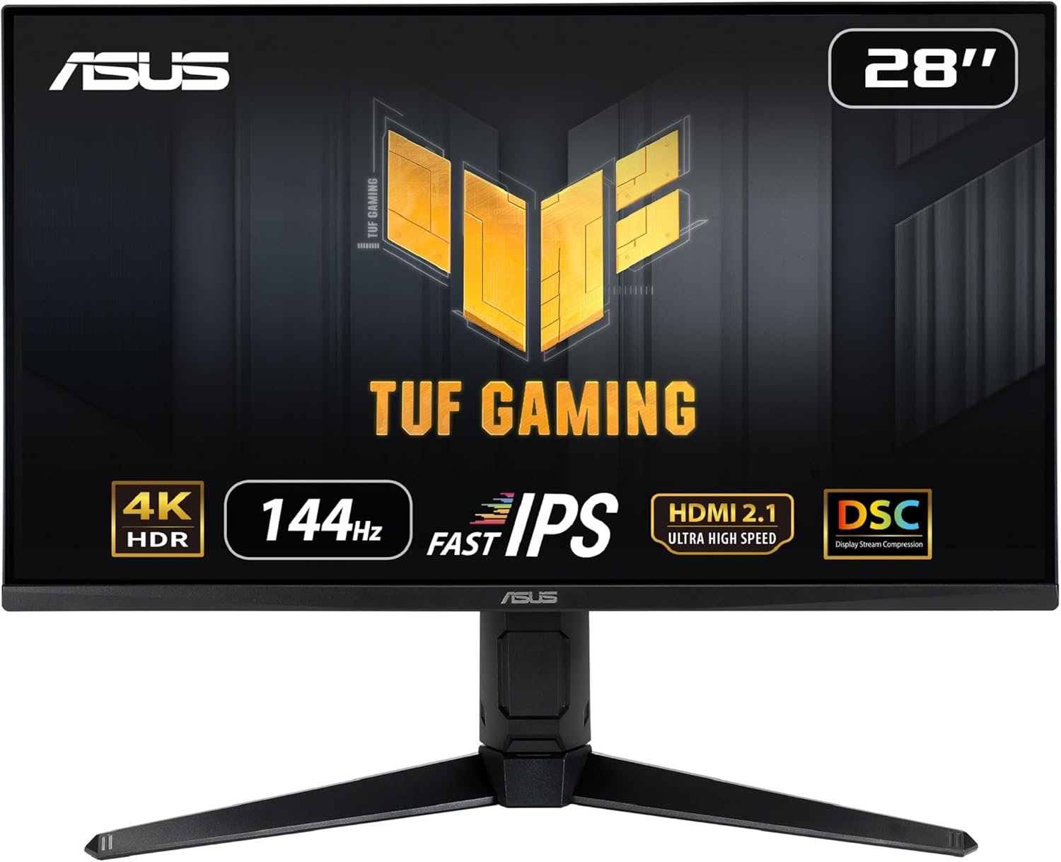 ASUS TUF Gaming ゲーミングモニター 28インチ 4K 144Hz HDMI 2.1 DP/IPS/1ms/PS5 ファイナルファンタジーXIV推奨モニター 日本正規品 VG28UQL1A