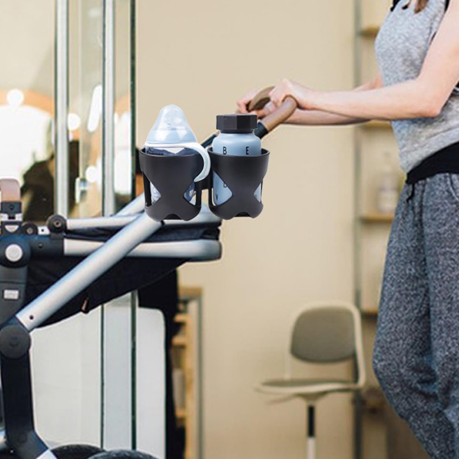 ベビーカーベビーカー360度回転カップドリンクホルダー|ベビーカー| | 自転車、歩行器、車椅子、車用のキャリバーデザインのカップホルダー - 이미지 7