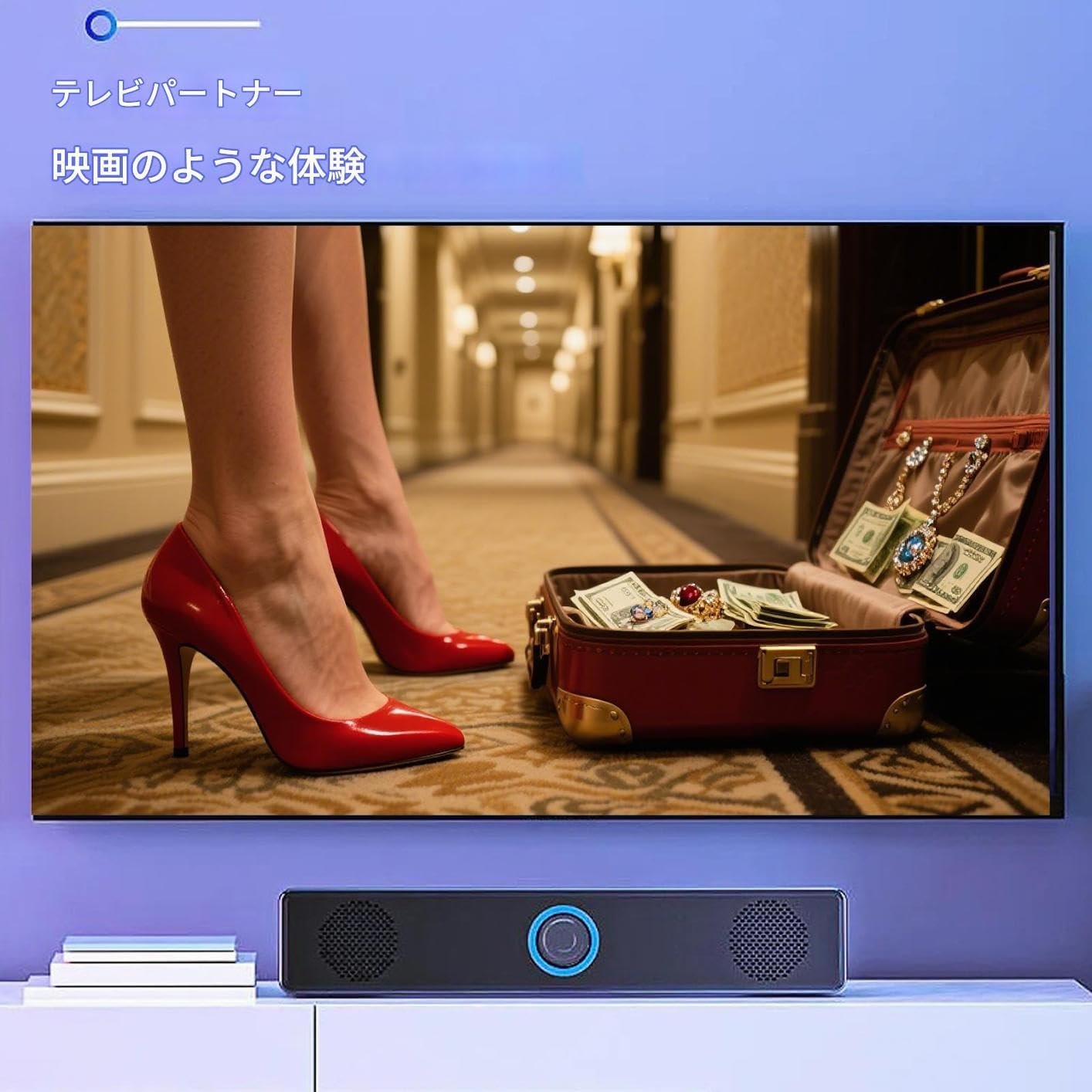 ホームオーディオサウンドバー、ホームスピーカー、ラップトップ、テレビ、プロジェクター、ゲーミングステーションPC用のディープベースラウドワイヤレスサウンドシステム - 이미지 2