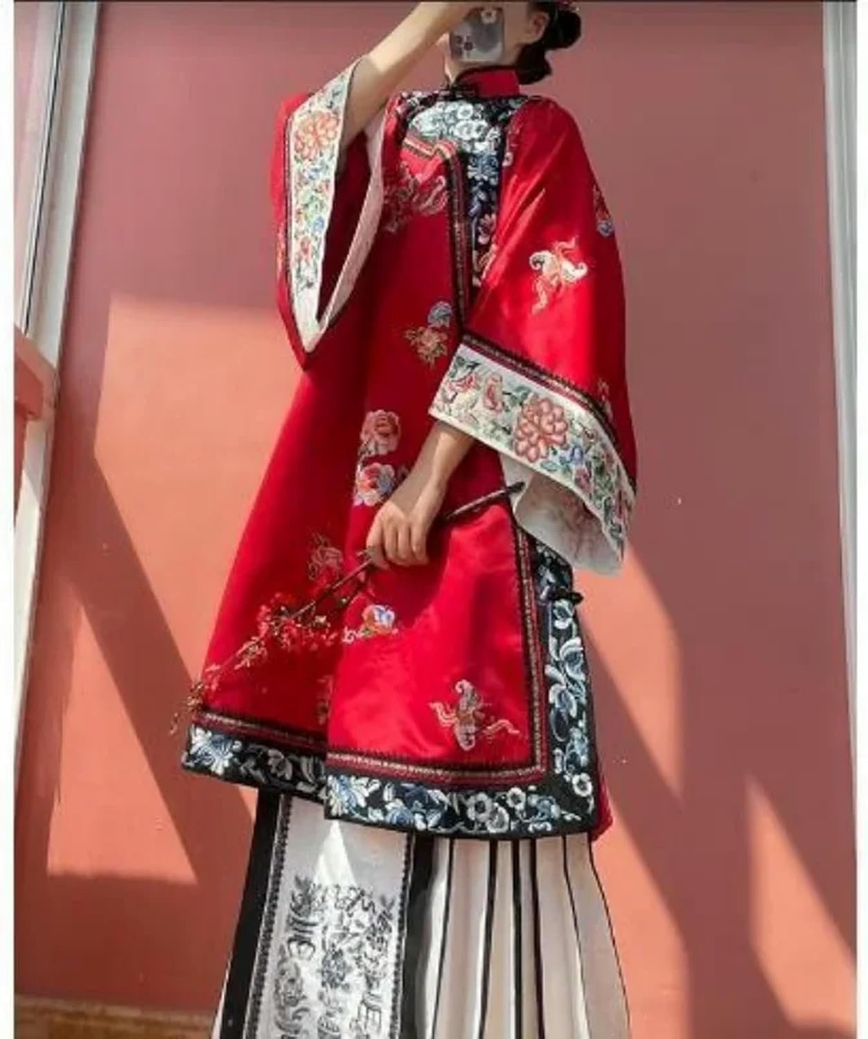 オリジナル清朝アンティーク服中国の伝統的な婦人服ヴィンテージスタンドカラープリント長袖 - 이미지 5