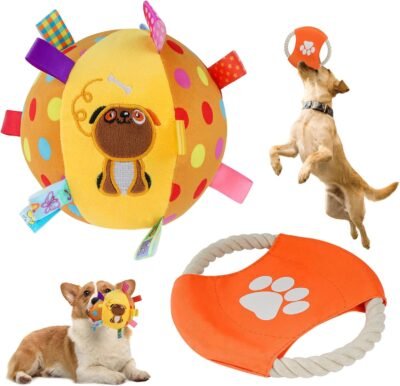 犬用おもちゃ ボール 音 犬用おもちゃ 投げおもちゃ フリスビー サウンドトイボール 噛みやすい 耐久性 弾力性 知育玩具 しつけおもちゃ 小型犬 中型犬 大型犬 遊び ストレス解消
