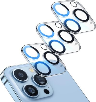 カメラフィルム カメラ保護 iPhone 13 Pro / 13 Pro Max 用 レンズカバー カメラカバー レンズ保護カバー カメラ保護フィルム 強化ガラス クリア 超高硬度9Hガラス 3眼レンズ