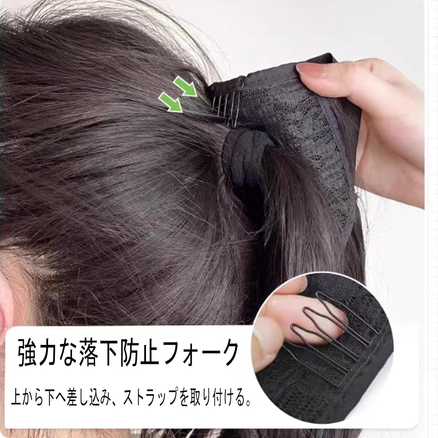 ハプタルポニーテールポイントウィッグ、ポニーテールウィッグ、ナチュラル、小さな顔効果、合成髪、ふわふわの巻き毛ウィッグ波、自然、長い髪ワンタッチ、女性のファッション(ライトブラウン、17.7インチ(45 cm) - 이미지 4