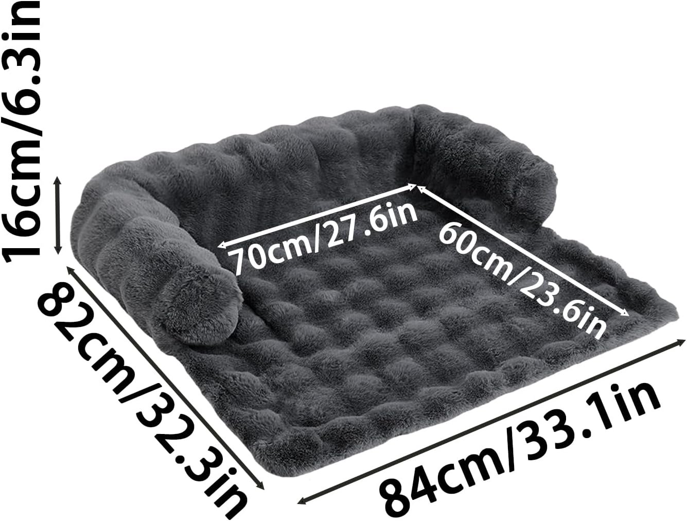 ペット用ソファベッド、安心感のある犬用ソファカバー| 洗えて取り外し可能な家具保護マット毎日の休息毎日の休息夜間睡眠寝室リビングルーム - 이미지 6