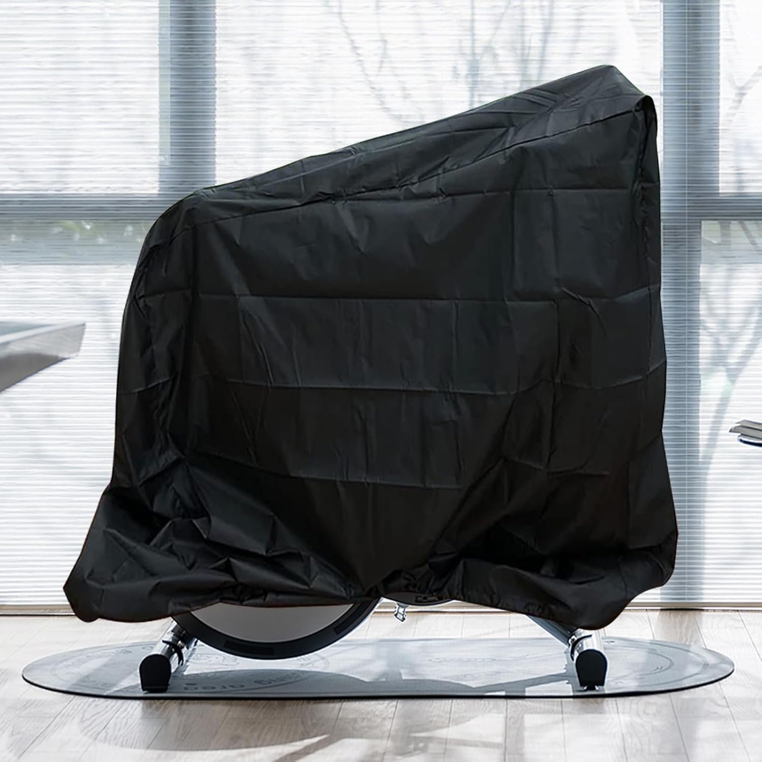 S-DEAL 屋外防水エクササイズ バイク カバー - 420D フィットネス バイク カバー |防塵防風ガード 調節可能なストラップ付き マウンテンバイク ロードバイク オートバイ用 - 이미지 9