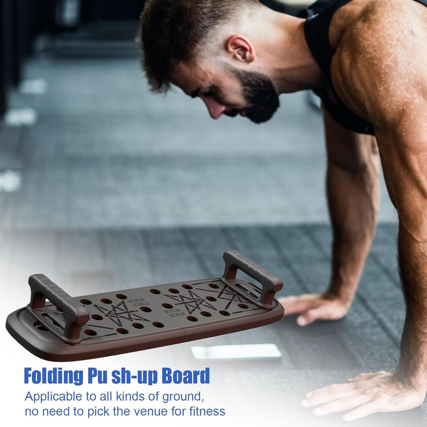 プッシュアップ -ハンドル付きワークアウトフィットネスプッシュアップ| 人間工学に基づいた筋力トレーニングアクセサリー多機能腕立て伏せスタンド多機能腕立て伏せスタンド - 이미지 2