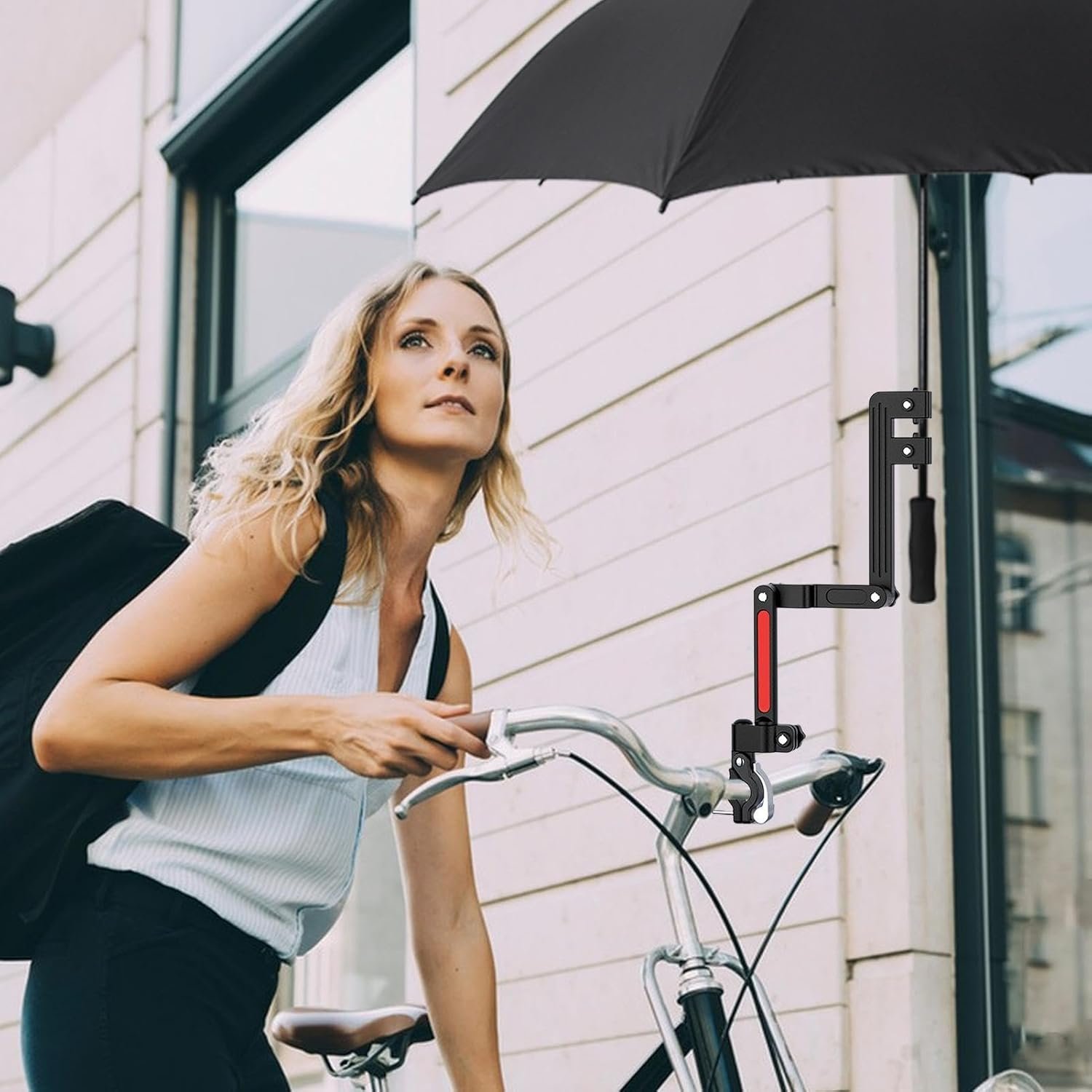 自転車傘ホルダー、ベビーカー傘ホルダー | 自転車傘ホルダーVista Cart サンシェードスタンド、高耐久ゴルフプッシュカート傘ホルダー、モビリティスクーター、ベビーカー、車椅子用傘スタンド - 이미지 9