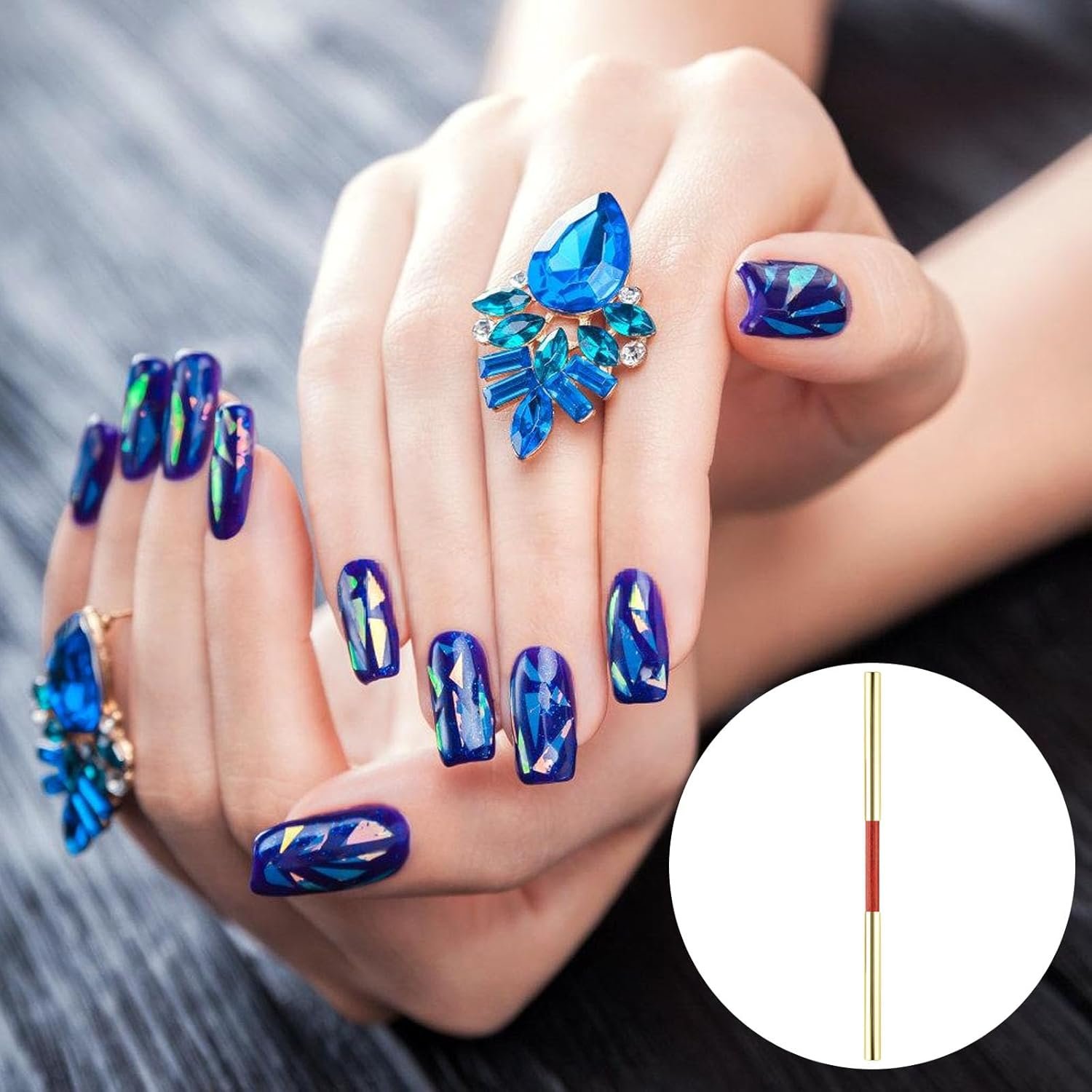 ダブルエンドネイルアートブラシジェルポリッシュネイルアートデザインペン絵画ツールライナーブラシドットペンネイルデザインブラシ - 이미지 6