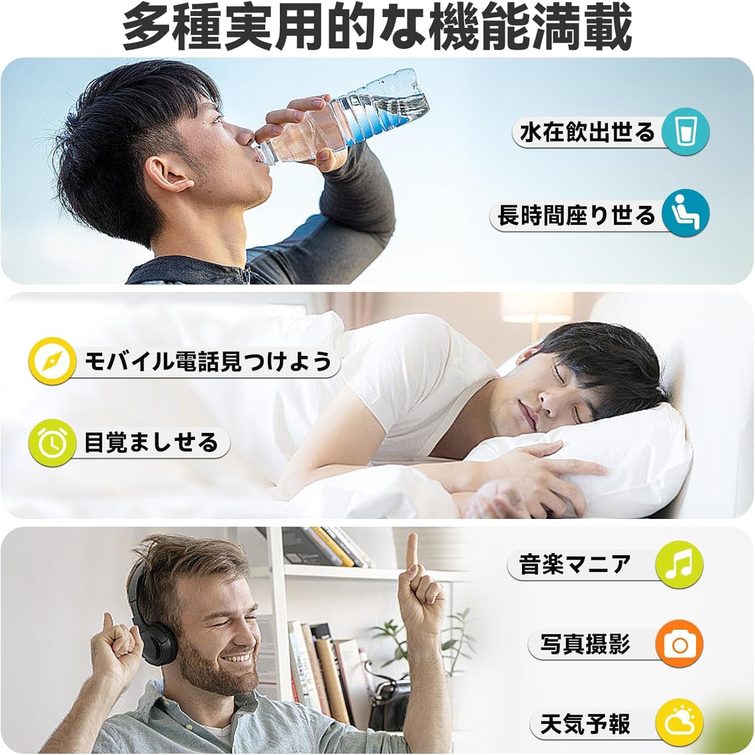 スマートウォッチ iPhone&Android対応 Bluetooth5.3通話機能 Ai音声 Line/SMS通知 1.91インチ画面 100種類以上運動モード 高精度健康モニタリング 女性生理 - 이미지 7