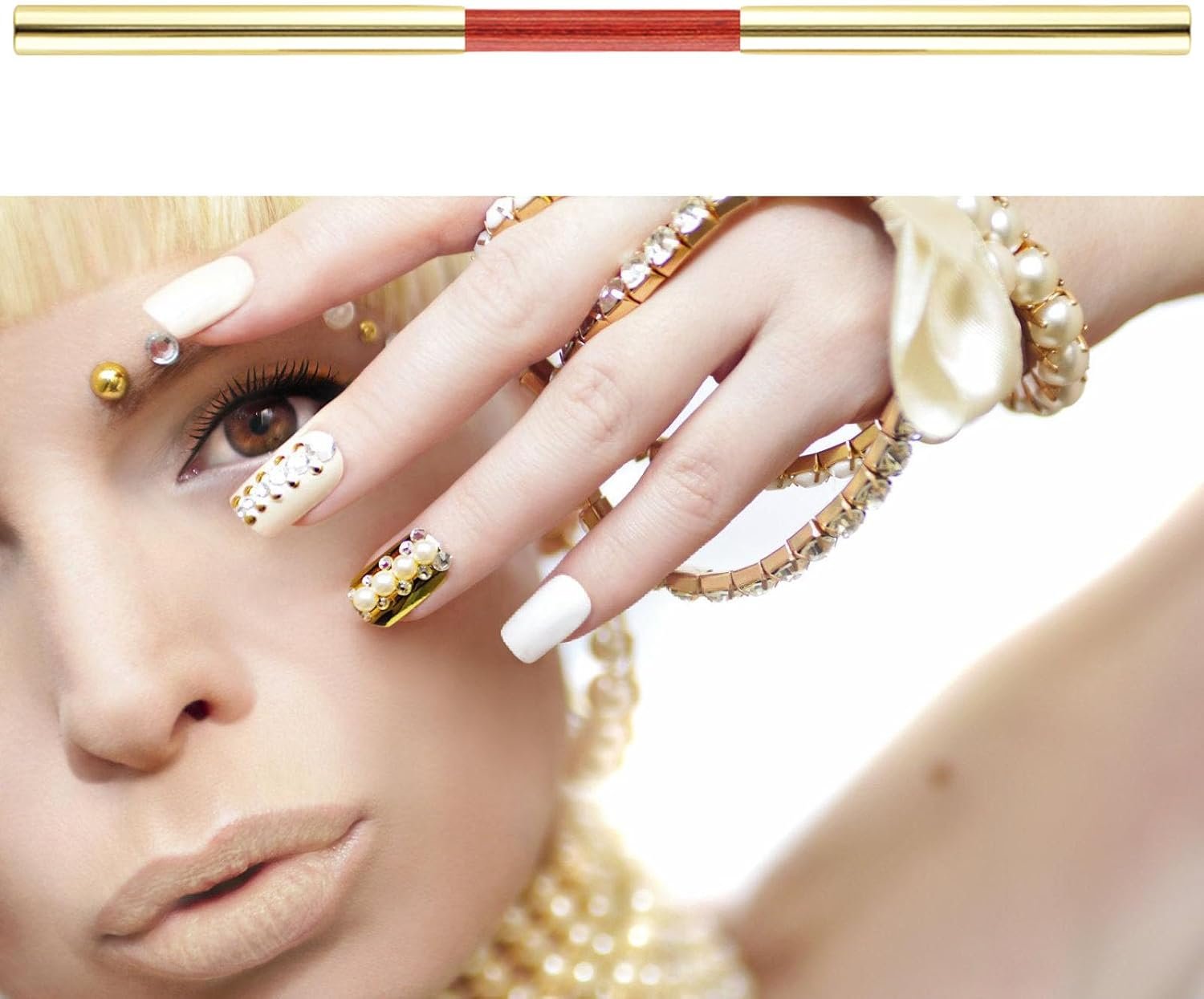 ダブルエンドネイルアートブラシジェルポリッシュネイルアートデザインペン絵画ツールライナーブラシドットペンネイルデザインブラシ - 이미지 2