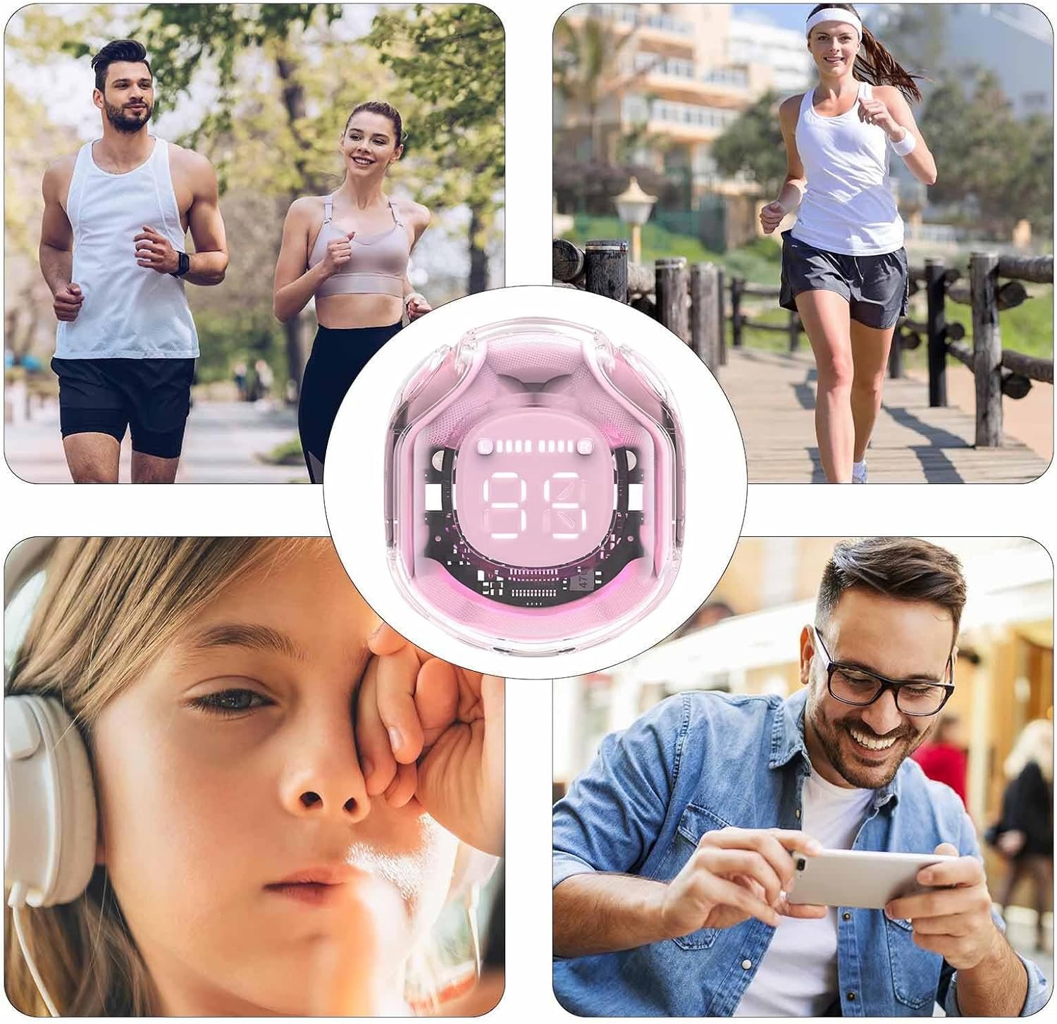 Drahtlose Ohrhörer Mit Geräuschunterdrückung、Drahtlose Ohrhörer Geräuschunterdrückung - In Ear Kopfhörer、Kabellose Musik Earbuds | Aktive Geräuschreduzierung Klangtechnologie、Komfortabler - 이미지 4