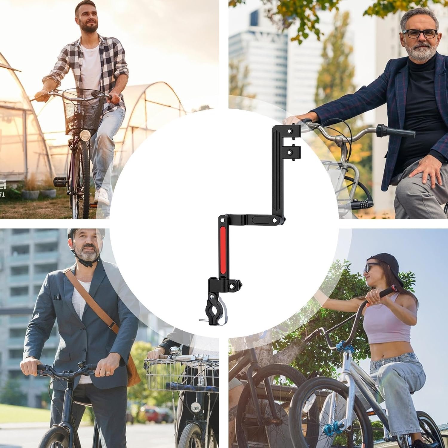 自転車傘ホルダー、ベビーカー傘ホルダー | 自転車傘ホルダーVista Cart サンシェードスタンド、高耐久ゴルフプッシュカート傘ホルダー、モビリティスクーター、ベビーカー、車椅子用傘スタンド - 이미지 4