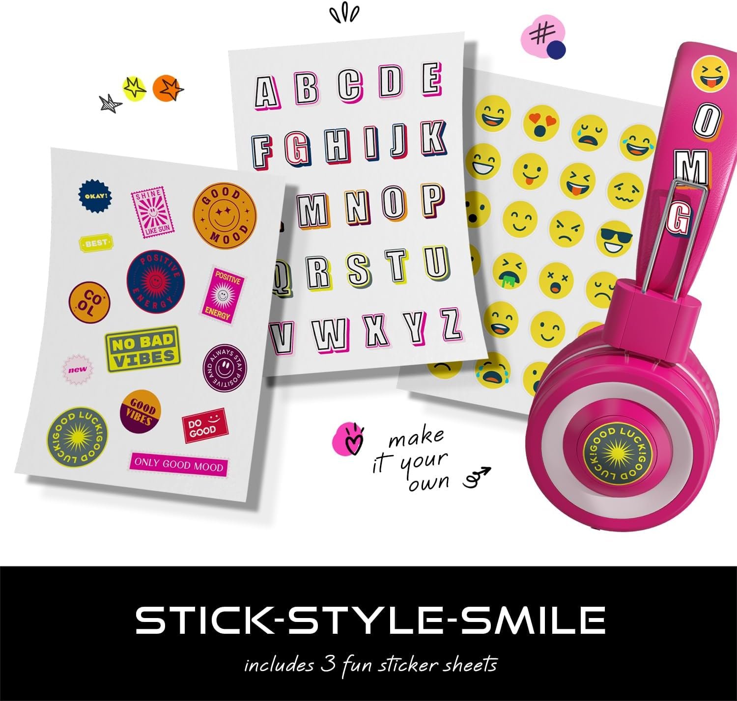 MYZI キッズヘッドフォン コード付き折りたたみ式オーバーイヤーヘッドフォン マイク付き もつれ防止 有線 85dB 安全音量 幼児用ヘッドフォン iPad、学校、飛行機用 - ピンク - 이미지 7