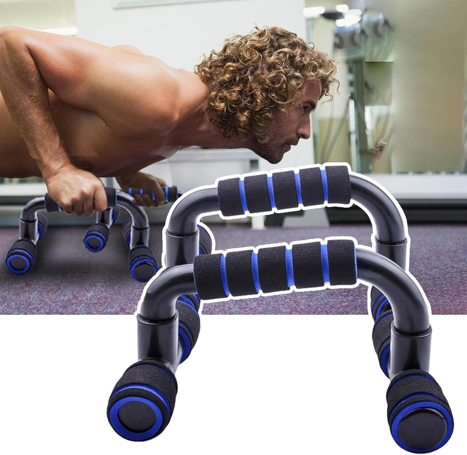 ホーム プッシュアップバー |筋力トレーニング用の滑り止めと頑丈なプッシュアップバー、ホームジムトレーニング用のポータブル体操器具、男性と女性用のプッシュアップバー - 이미지 8