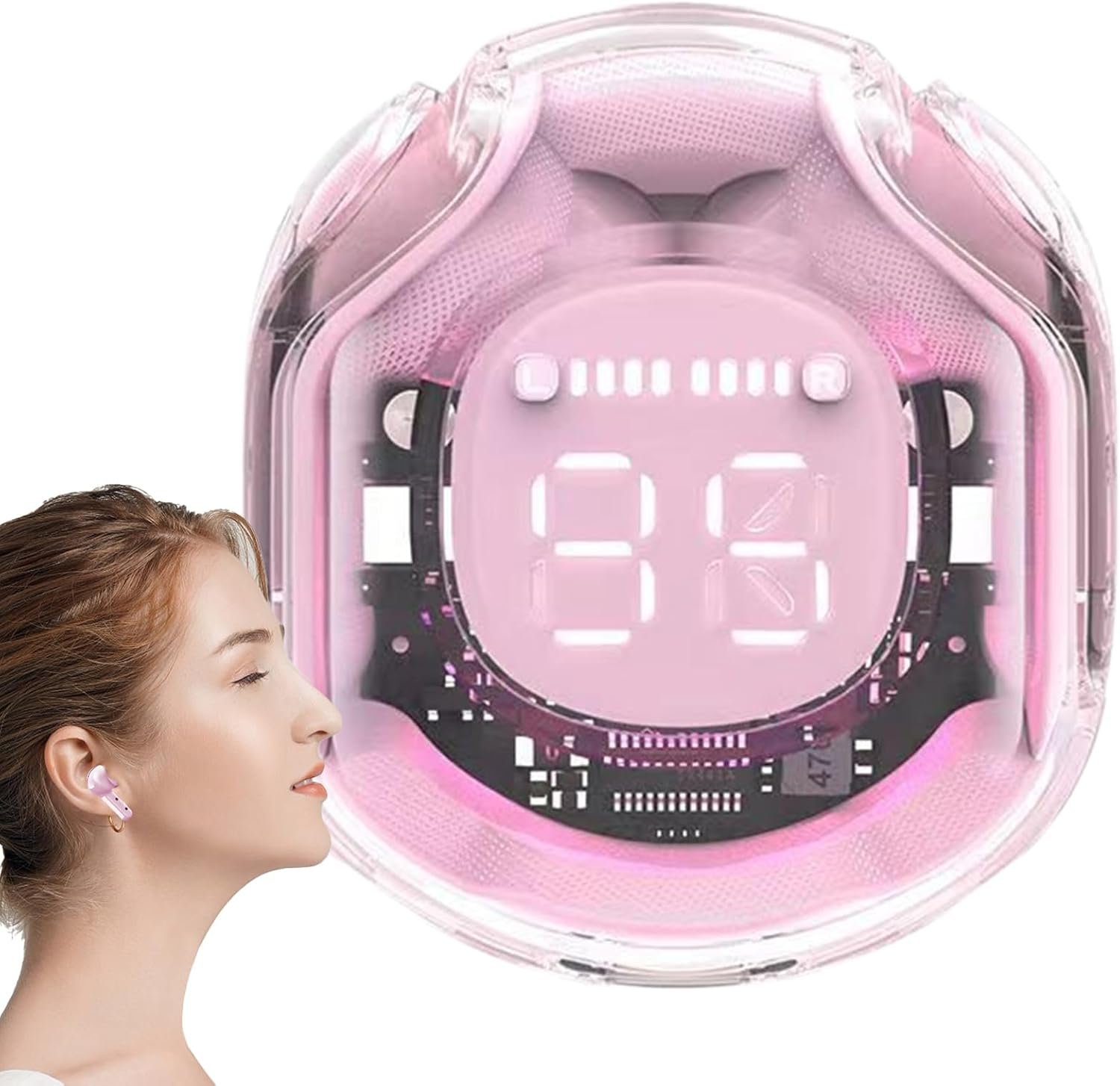 Drahtlose Ohrhörer Mit Geräuschunterdrückung、Drahtlose Ohrhörer Geräuschunterdrückung - In Ear Kopfhörer、Kabellose Musik Earbuds | Aktive Geräuschreduzierung Klangtechnologie、Komfortabler - 이미지 6