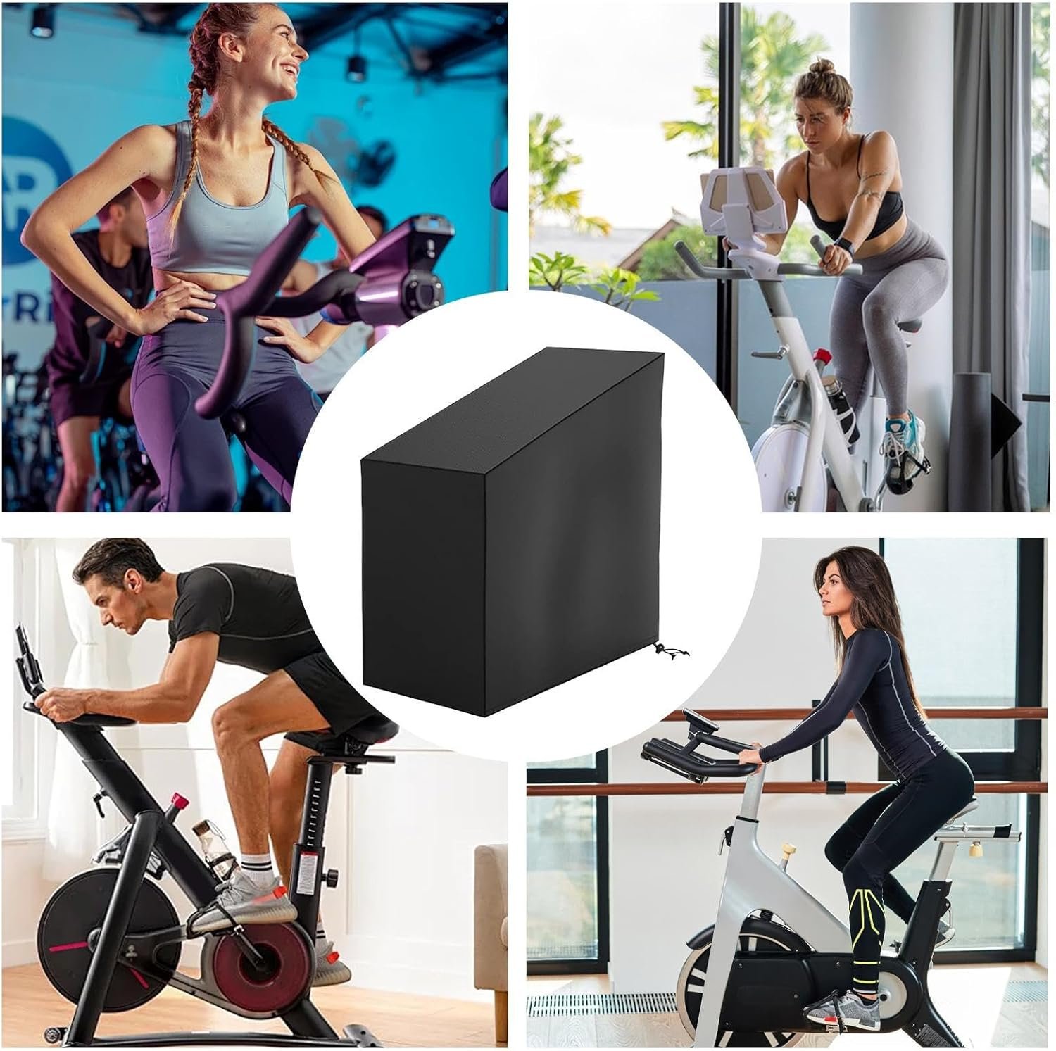 S-DEAL 屋外防水エクササイズ バイク カバー - 420D フィットネス バイク カバー |防塵防風ガード 調節可能なストラップ付き マウンテンバイク ロードバイク オートバイ用 - 이미지 4