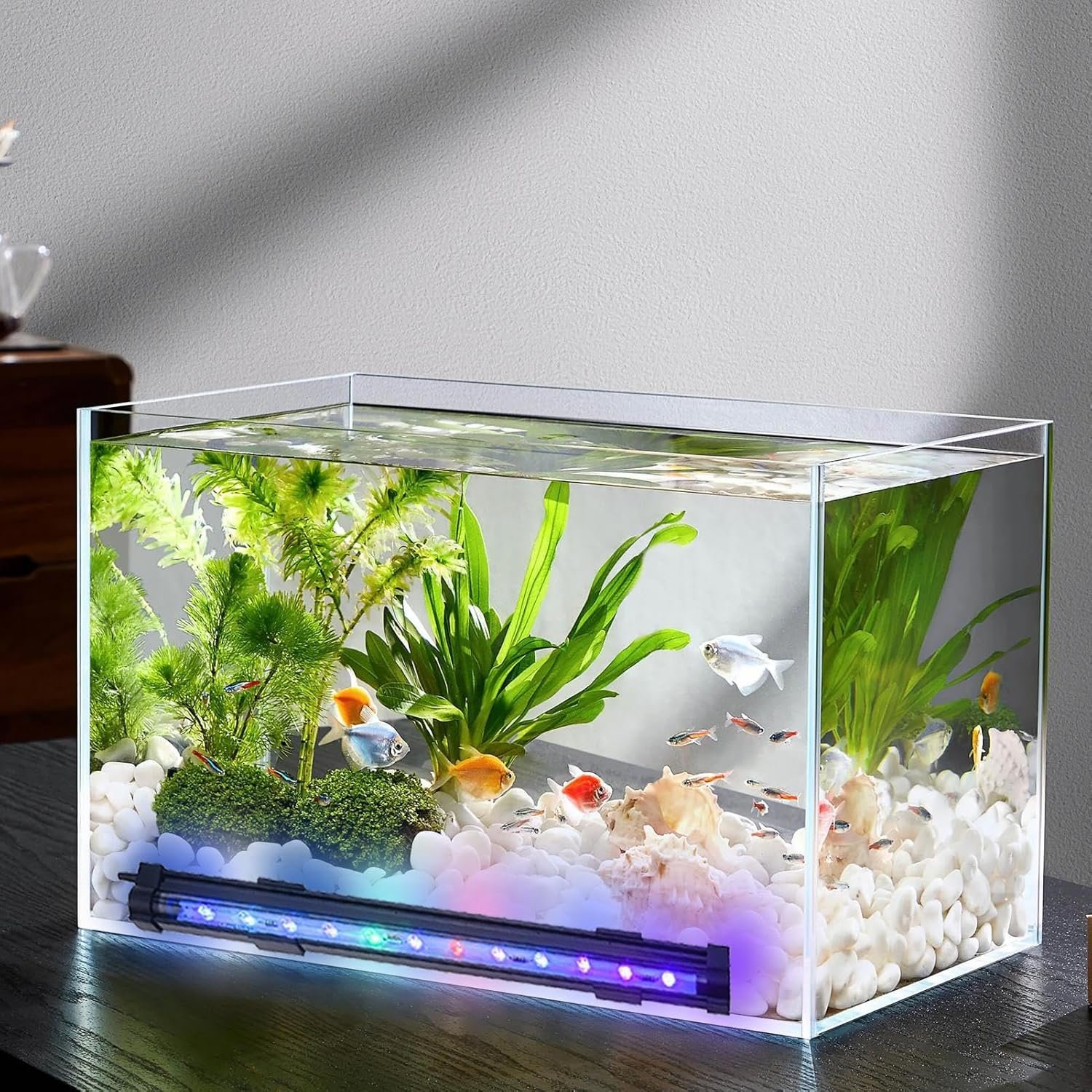 魚タンクLED -7色の水中LEDライト、淡水塩水ベタ魚水槽テラリウム用防水ランプ - 이미지 2