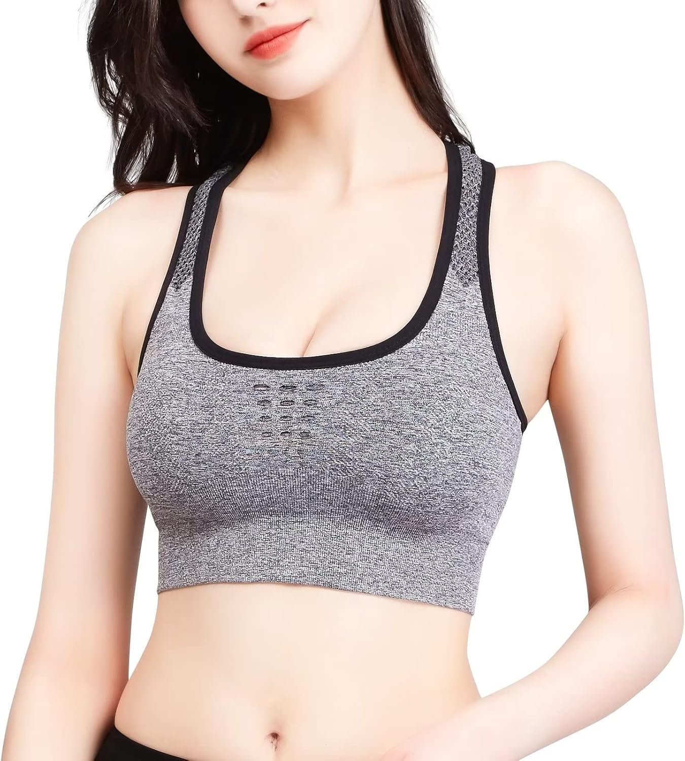 Barifall Sports Bra、揺れない女性のブラジャー、しっかりしたサポート、ランニングブラジャー、ヨガの摩耗、汗吸収剤、クイック乾燥、取り外し可能