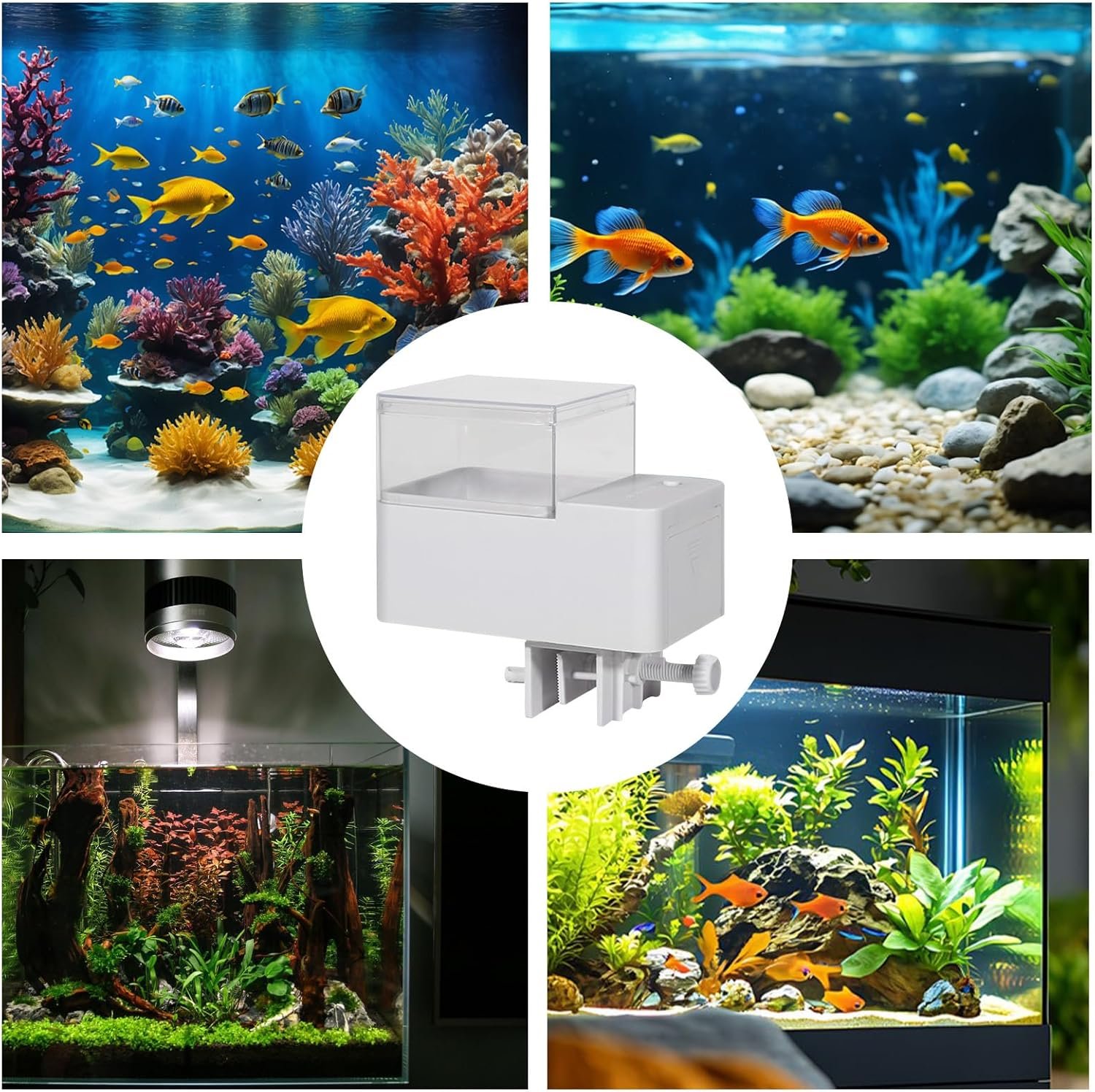 魚の餌の自動給餌器バケーションフィーダー|タイマー付き自動魚フィーダー - 熱帯魚、ベタ、海水魚、淡水魚、カメ用の水族館アクセサリー - 이미지 5