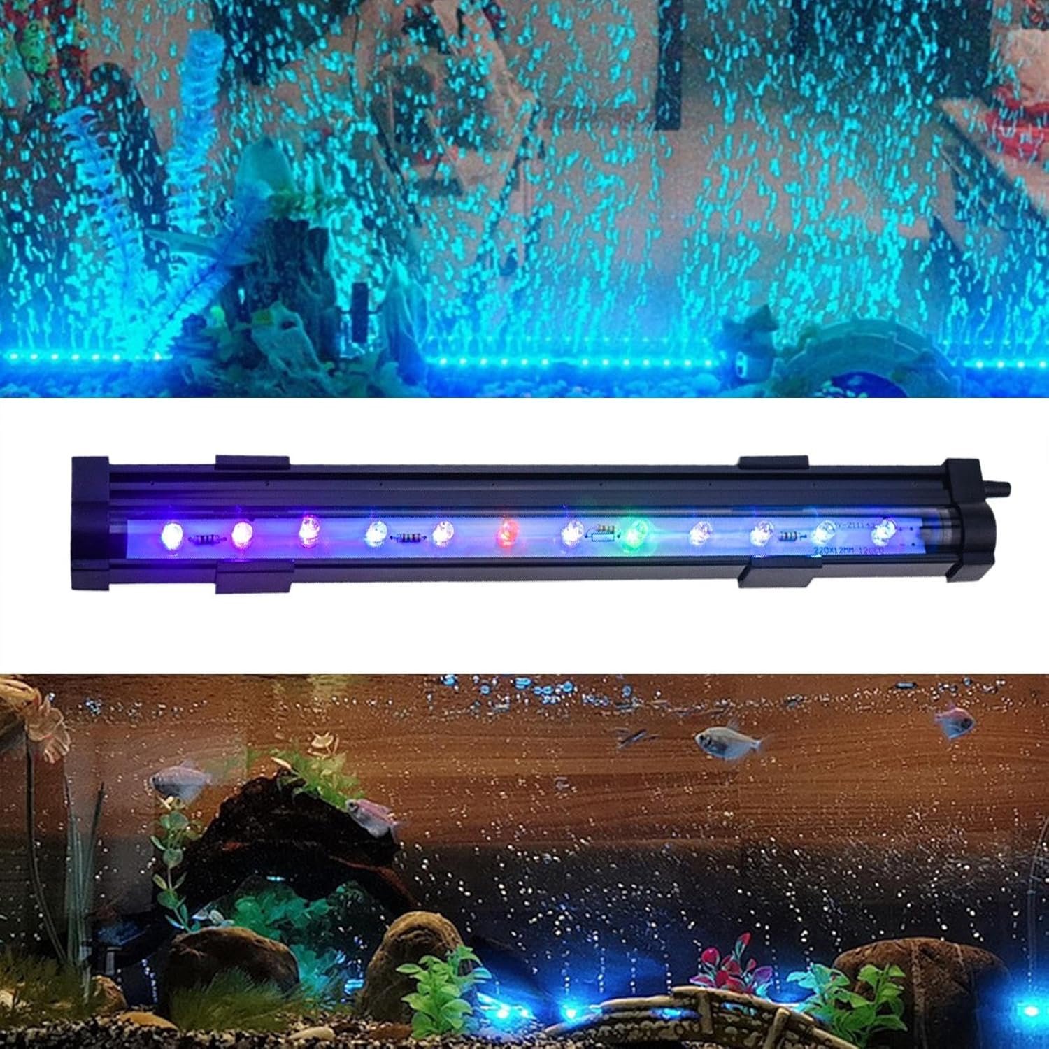 魚タンクLED -7色の水中LEDライト、淡水塩水ベタ魚水槽テラリウム用防水ランプ - 이미지 3