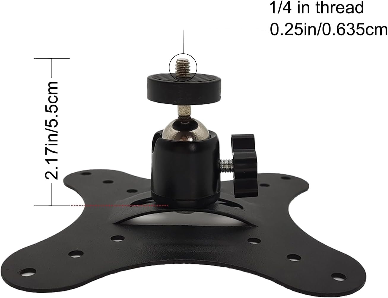 垂直マウントユニバーサル天井壁プロジェクター、ネジ 0.25 インチ (2.35 インチ) カメラスタンドミニプロジェクタースタンド - 이미지 3