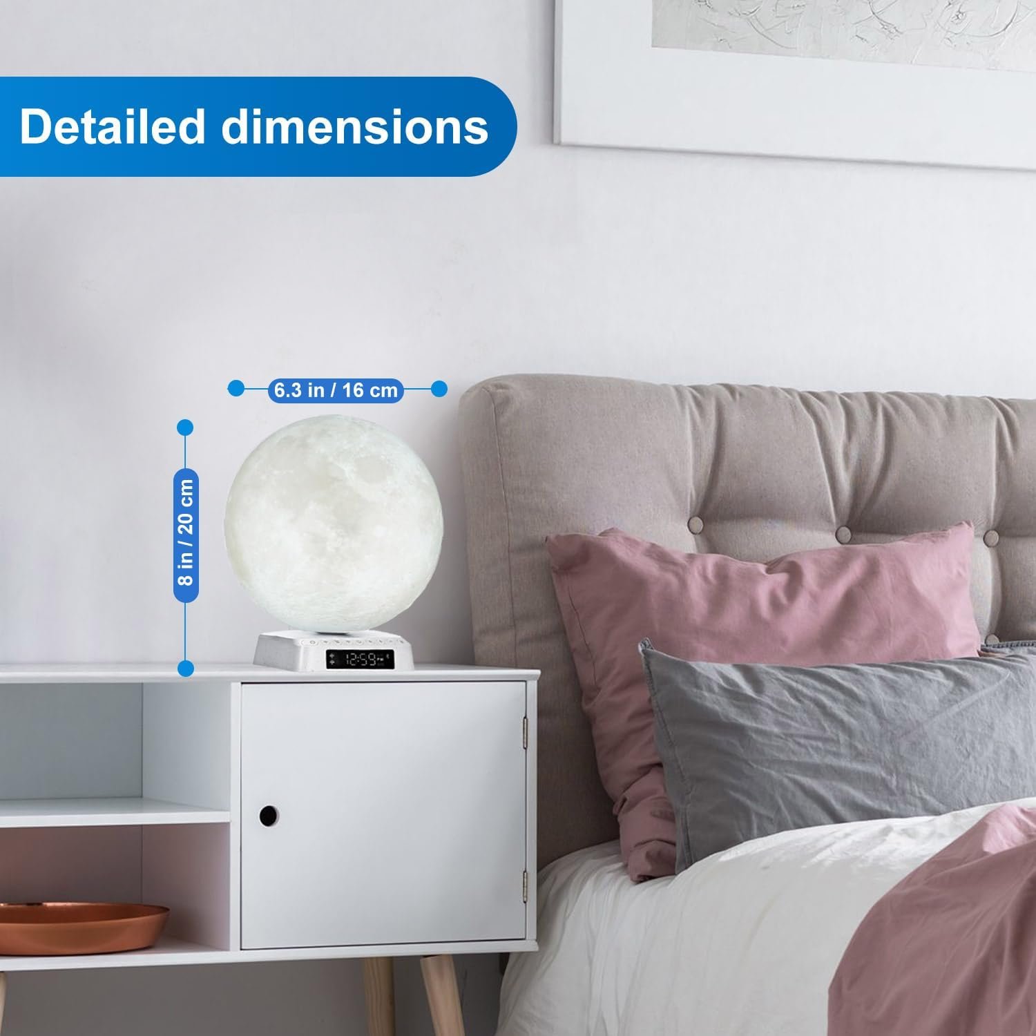 インテリジェント制御光療法、月光ランプ、UVフリー、ハッピームード、ランプ、3色調整可能、自然な周囲ホワイトノイズ内蔵日の出/日没時間ランプ、リビング用ベッドサイドランプに最適 - 이미지 6