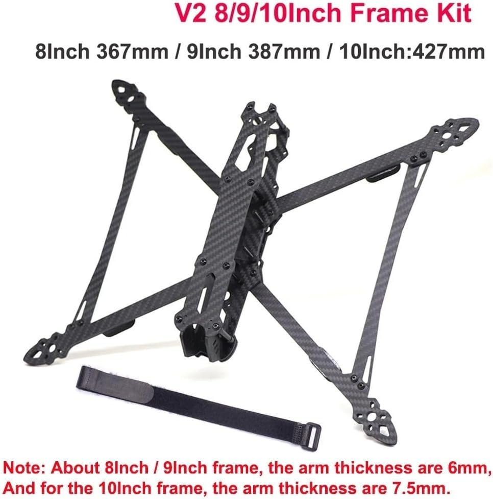4 8インチ 367mm 9インチ 387mm 6mmアーム付き / 10インチ 427mm 7.5mmアーム付き FPVレーシングドローンクワッドコプターフリースタイルフレームキット(Mark4 V2 7インチ 295mm) - 이미지 2