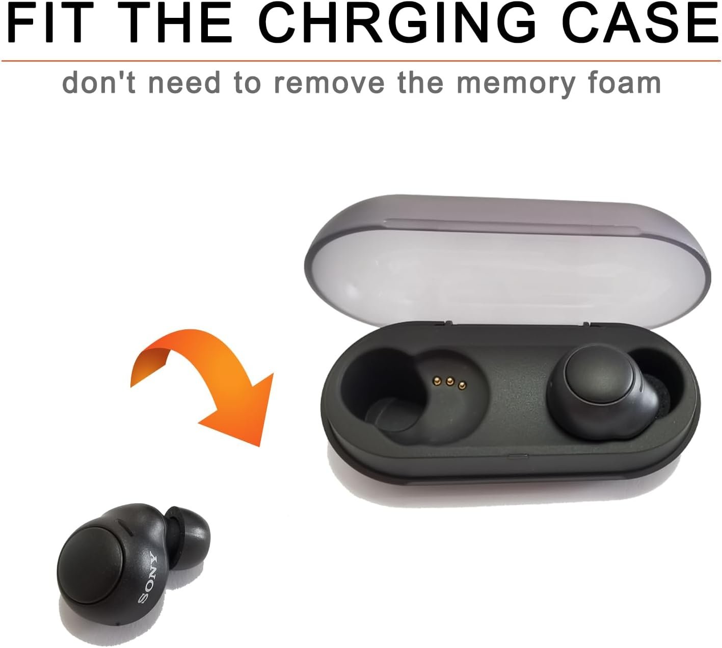 Sony LinkBuds S/WF-C500 WF-C700N 低反発イヤーチップ Sony イヤホン WF-1000XM4/WF-1000XM3 用交換チップ LinkBuds S フィット充電ケース 3 ペア LMS ブラック - 이미지 5