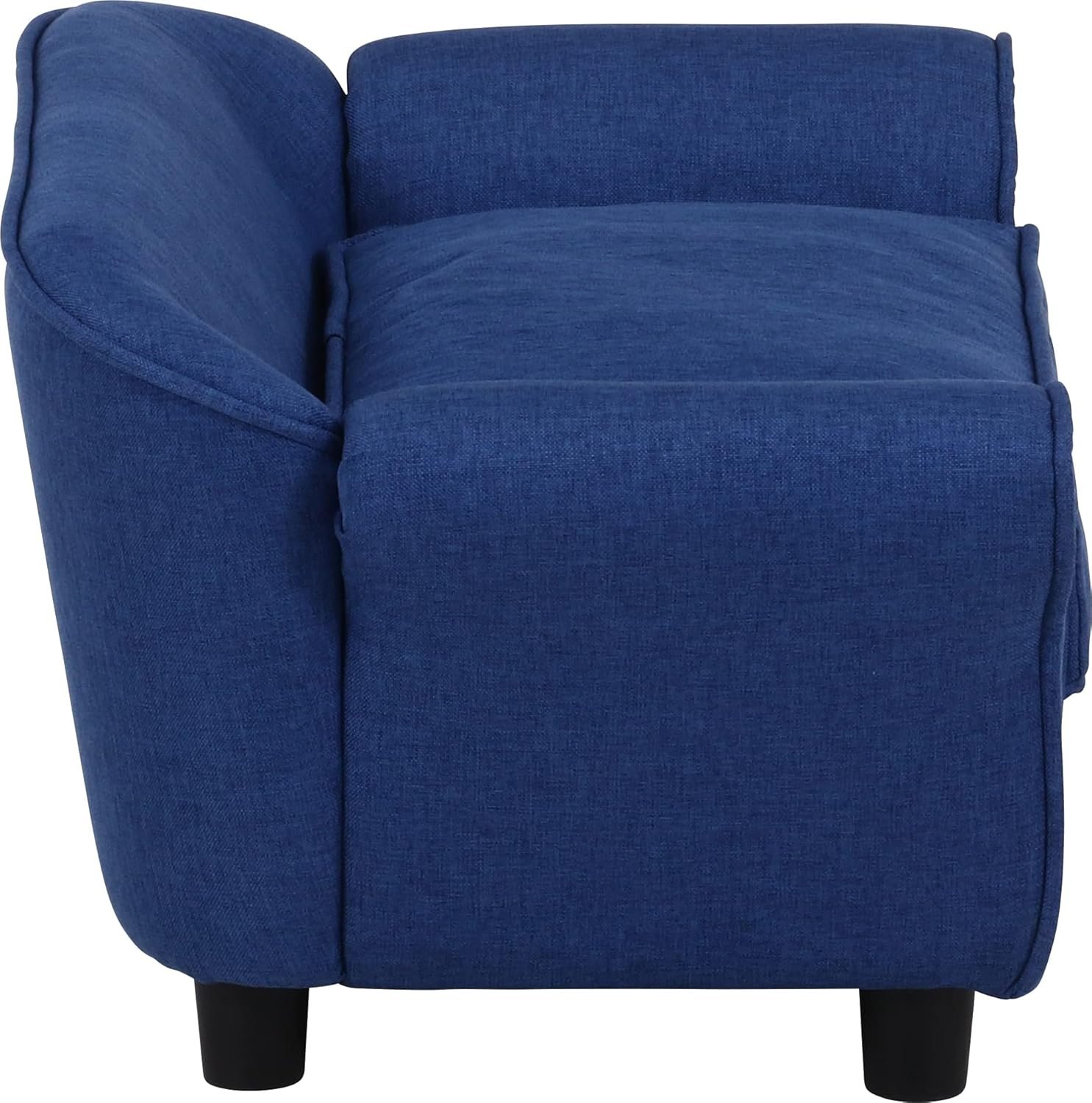 不二貿易 ペットベッド ペットソファ 幅74×奥行41×高さ32.5cm ブルー生地 チェスターフィールド風 小型犬猫用 Mサイズ 45232 - 이미지 12