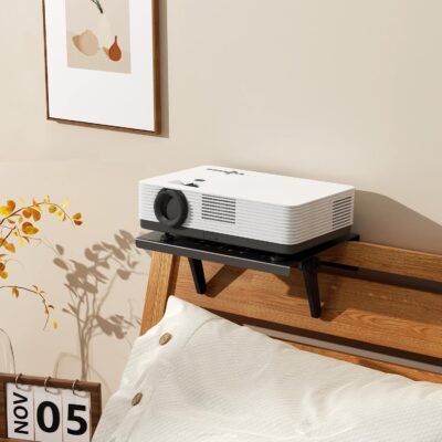 プロジェクタースタンド 3段階調節可能 壁掛け/穴なし 2WAY設置 耐荷重20kg 三角安定構造&放熱設計 壁面美観対応