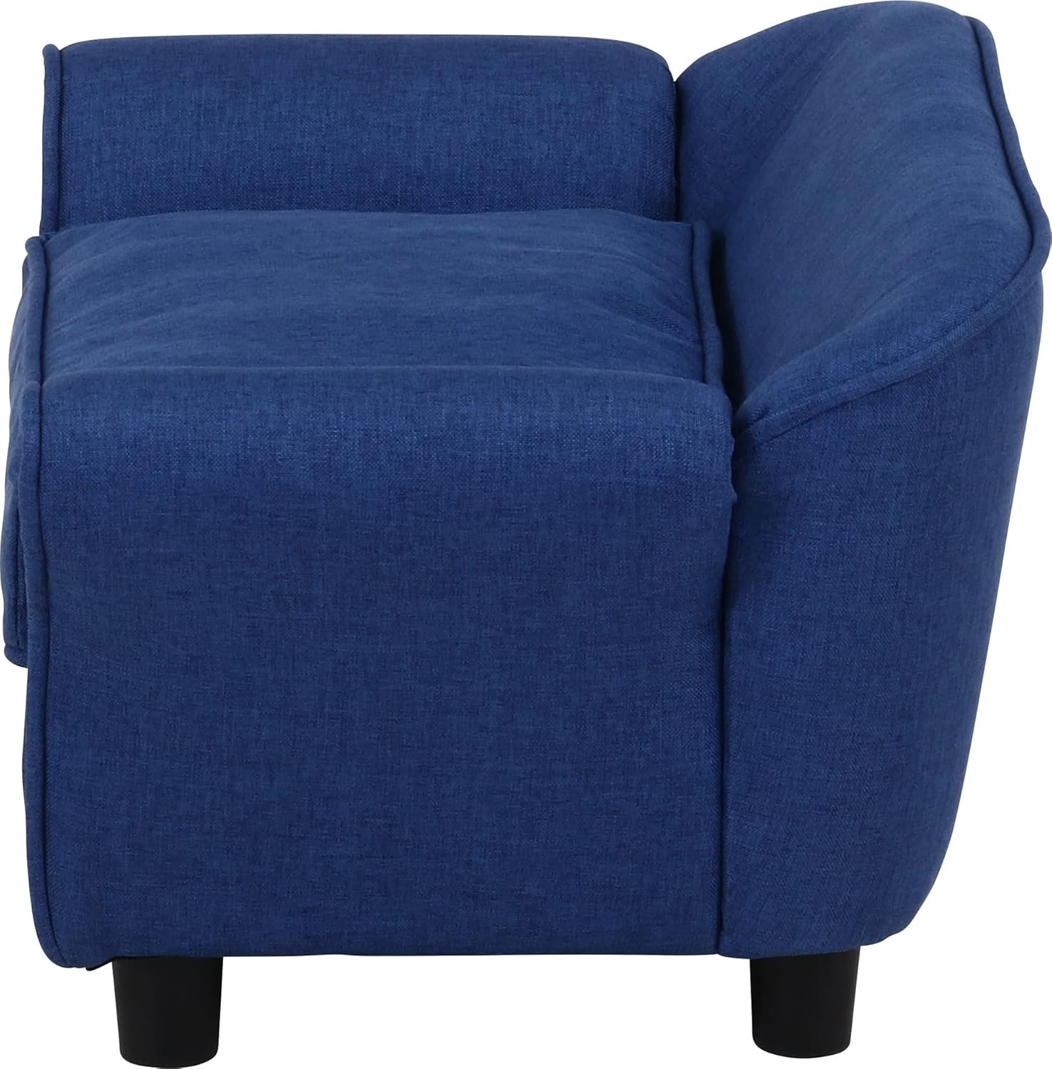 不二貿易 ペットベッド ペットソファ 幅74×奥行41×高さ32.5cm ブルー生地 チェスターフィールド風 小型犬猫用 Mサイズ 45232 - 이미지 10