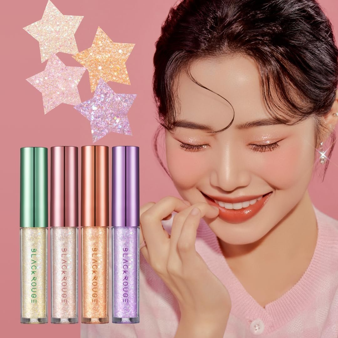 BLACKROUGE パールブリー アイグリッター #G01 (アマイ カルメラ) ティアドロップ バッグ - 이미지 7