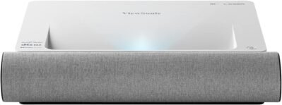 ViewSonic X2000B-4K Ultra Short Throw Laser Projector [4K Ultra HD Resolution / 2000 ANSI Lumens/HDR & HLG / 50W Harman Kardon Dual Speaker & Woofer/DTS & DOLBY Technology/Corner Adjustment / 60 Point