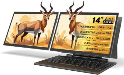 2 in 1 ノートパソコン MS office 2019 14 タブレットPC Windows11pro ノートパソコン 高性能 第12世代 Celeron N95 2.2K16:10 IPSパネル 2.4GHz/5Ghz WiFi対応 Bluetooth対応 内蔵