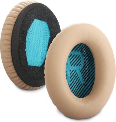 Soodorous QC25 イヤーパッド 交換用イヤークッションカバー Bose QuietComfort 35 25 15 2 / QC35 QC25 QC2 QC15 AE2 AE2i AE2w SoundLink SoundTrue アラウンドイヤーヘッドフォン 低反発イヤーパッド用