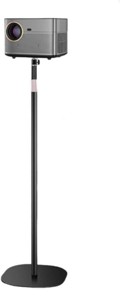 伸縮式プロジェクタースタンド 高さ調整可能60cm～120cm プロジェクタースタンド 耐荷重5kg 360度回転 角度調整可能 省スペース 頑丈